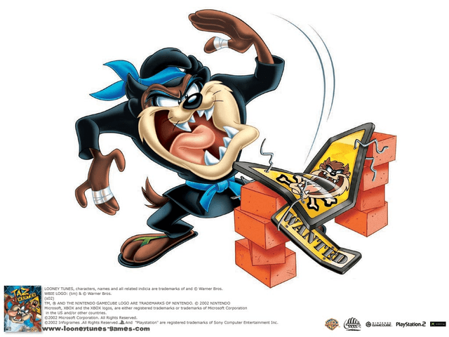 Taz: Wanted title screen for Xbox